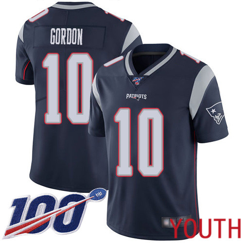 New England Patriots Football #10 100th Season Limited Navy Blue Youth Josh Gordon Home NFL Jersey->women nfl jersey->Women Jersey